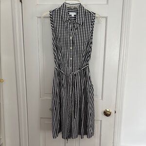 Black and White Gingham Sleeveless Dress
